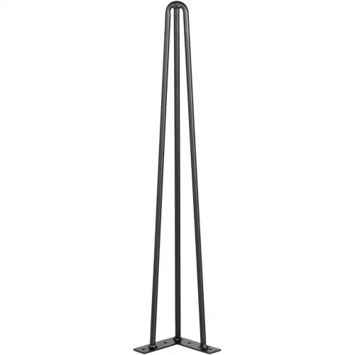 VEVOR Haarnadelbeine Tischbeine Tischgestell Metall 28 Zoll 71,1 cm Kohlenstoffstahl mit 4 Gummibodenfüßen Metall Schwarz 4 Stück verstellbar – Bild 8
