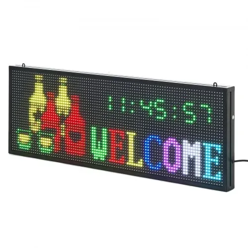 VEVOR programmierbare LED Zeichen P10 Vollfarbe flexibles digitales Scrolling Panel, DIY Anzeigetafel mit benutzerdefiniertem Textmuster und GIF & Bluetooth App Steuerung LED Laufschrift (99 x 35 cm) – Bild 10