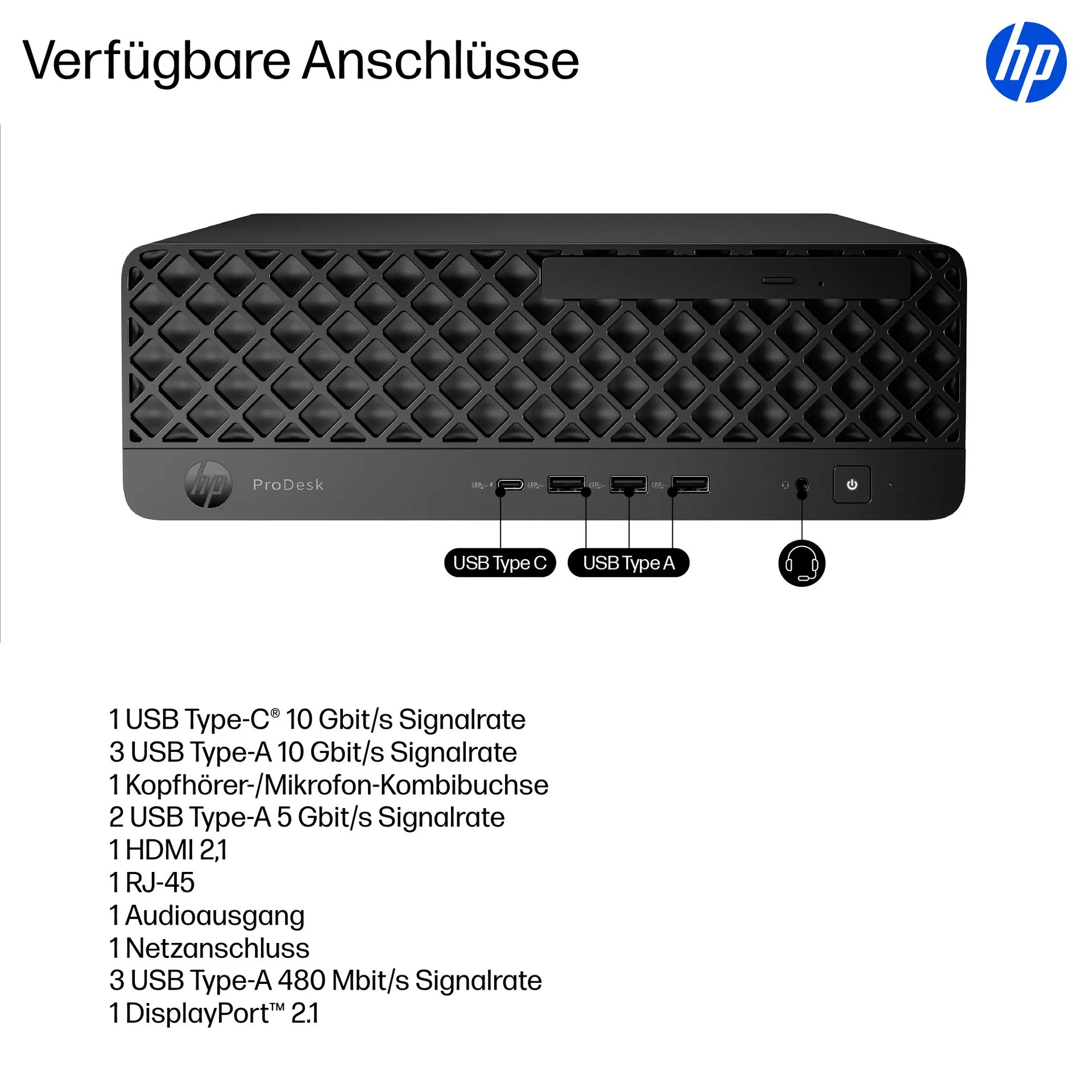 HP ProDesk 4 SFF G1i Desktop AI PC Intel Core Ultra 5 235 16 GB DDR5-SDRAM 512 GB SSD Windows 11 Pro Schwarz – Bild 4