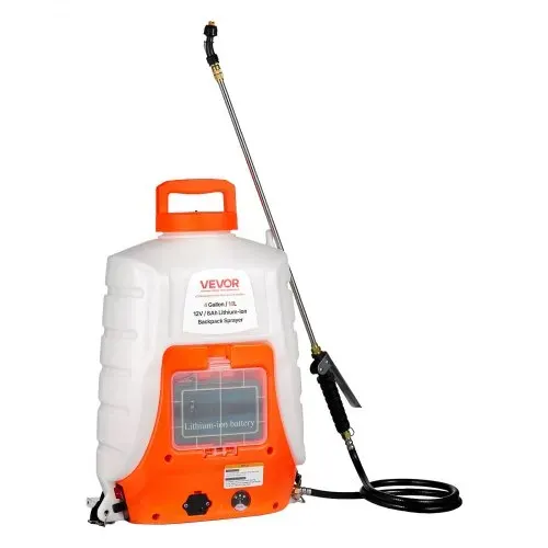 VEVOR Akku Drucksprüher 15L Rückensprüher 8Ah-Lithium-Ionen-Akku Drucksprühgerät 90PSI Düngersprüher 4,1L/min Gartensprüher mit Schultergurte Pflanzensprüher Gartenbewässerung Desinfektion Autowäsche – Bild 9