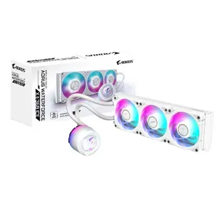 GIGABYTE AORUS WATERFORCE X II 360 ICE AIO Flüssigkeits-CPU-Kühler – 3x120mm ARGB-Lüfter, Vollfarb-LCD, DAISY-CHAIN, kompatibel mit Intel LGA 1851 und AMD AM5 GIGABYTE AORUS WATERFORCE X II 360 ICE AIO Flüssigkeits-CPU-Kühler – 3x120mm ARGB-Lüfter, Vollfarb-LCD, DAISY-CHAIN, kompatibel mit Intel LGA 1851 und AMD AM5