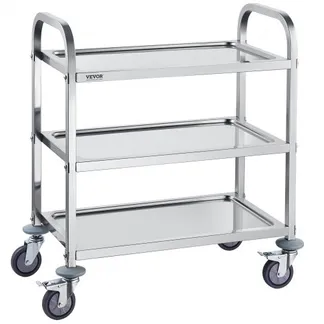 VEVOR 3-stufiger Mobiler Laborwagen Edelstahl 181kg Laborklinik Medizintechnik VEVOR 3-stufiger Mobiler Laborwagen Edelstahl 181kg Laborklinik Medizintechnik