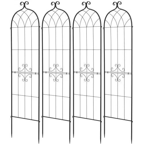 VEVOR Rankgitter, 180x52,5 cm 4er-Pack, Metall Rankhilfe mit Pulverbeschichteter Oberfläche & Verriegelungsmechanismus, Kletterhilfe, Garten Spalier, Pflanzengitter für Blumen, Gemüse & Rosen – Bild 9
