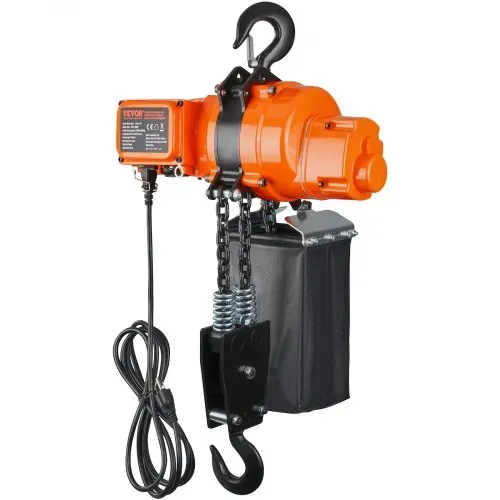 VEVOR Elektrischer Kettenzug, 998 kg Tragkraft, 3 m Hubhöhe, Seilhebezug, einphasige elektrische Seilwinde mit G80-Kette, 3 m Kabelfernbedienung, Ideal für Garagen, Geschäfte, Hotels – Bild 9