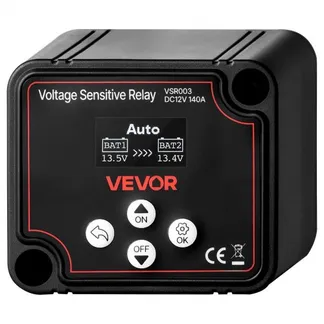 VEVOR Trennrelais, 12 V, 140 A, Doppelbatterie Isolator mit LCD-Bildschirm, intelligenter Batterietrennschalter für Lithium- und Blei-Säure-Batterien, für Auto, LKW, Wohnmobil, UTV, ATV, Boot VEVOR Trennrelais, 12 V, 140 A, Doppelbatterie Isolator mit LCD-Bildschirm, intelligenter Batterietrennschalter für Lithium- und Blei-Säure-Batterien, für Auto, LKW, Wohnmobil, UTV, ATV, Boot