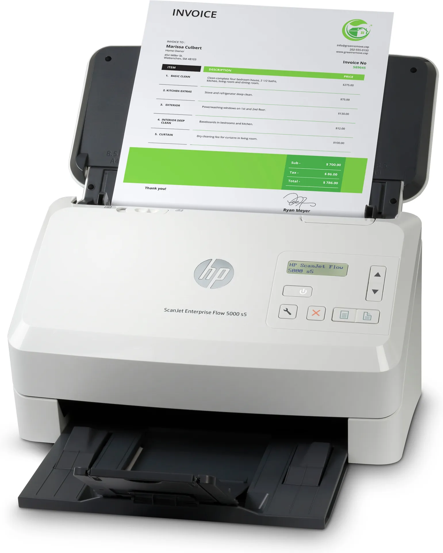 HP Scanjet Enterprise Flow 5000 s5 Scanner mit Vorlageneinzug 600 x 600 DPI A4 Weiß – Bild 2