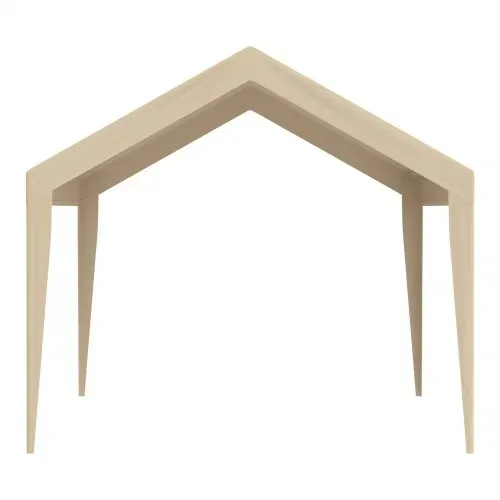VEVOR Carport-Garagenzelt, 3 x 6 m, Garagendachzelt, wasserdicht und UV-geschützt, einfache Installation mit Spanngurten, beige (nur Dachabdeckung, Rahmen nicht im Lieferumfang enthalten) – Bild 10