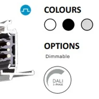 Powergear 3PH EINBAUSCHIENE DALI, Weiß, 1 meter Powergear 3PH EINBAUSCHIENE DALI, Weiß, 1 meter