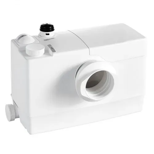 VEVOR Fäkalienhebeanlage 800 W 12000 L/h 10 m Förderhöhe Nachlauffunktion, Weiße Abwasserhebeanlage Geeignet für Keller, WC, Waschbecken, Waschküche und Küche, Hebeanlage für Abwasser Zerhackerpumpe – Bild 9