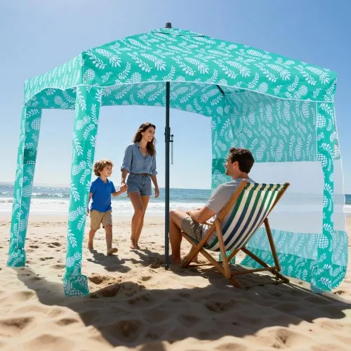 VEVOR Strand-Cabana 183 x 183 cm Strandüberdachung mit Seitenwand, UPF 50+ Sonnenschutz, Strandpavillon mit Sandsäcken, tragbarer Sonnenschutz Sonnenschirm für die ganze Familie und Freunde VEVOR Strand-Cabana 183 x 183 cm Strandüberdachung mit Seitenwand, UPF 50+ Sonnenschutz, Strandpavillon mit Sandsäcken, tragbarer Sonnenschutz Sonnenschirm für die ganze Familie und Freunde