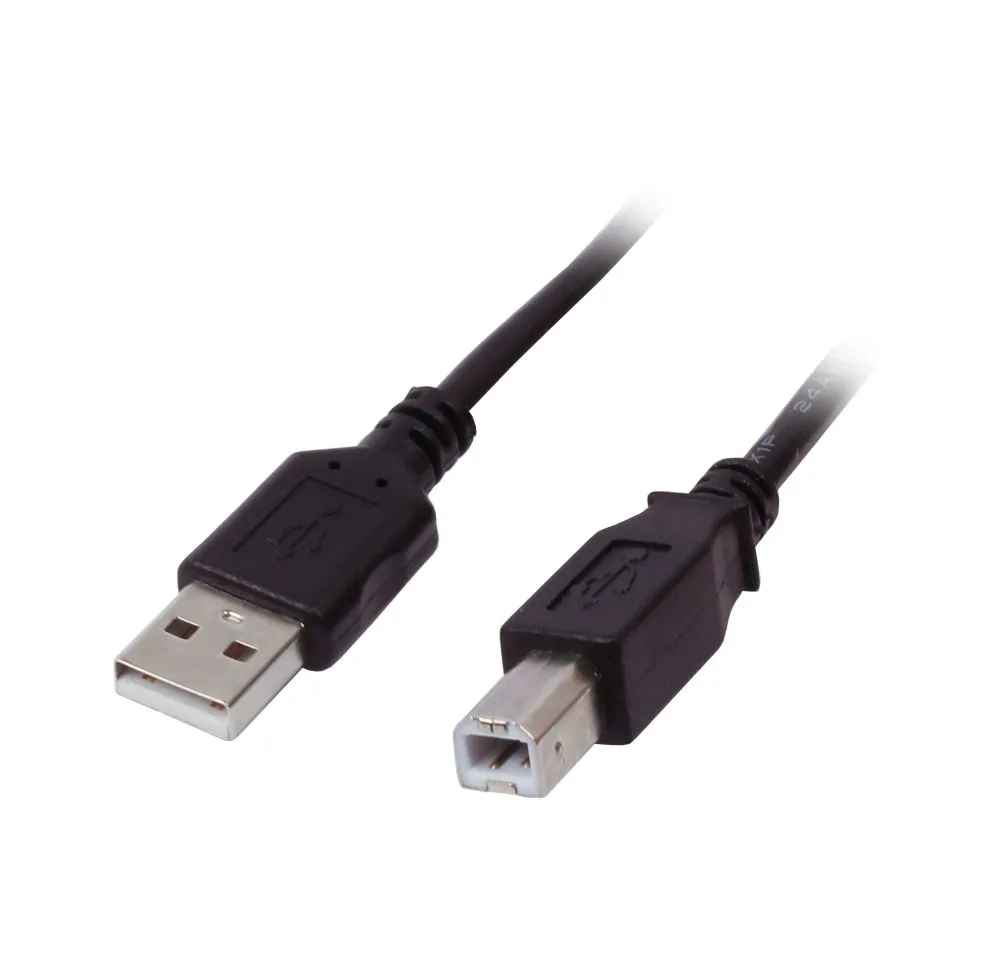 Kabel USB, A(St) => B(St), 3.0m, USB2.0, Schwarz, Premium, Synergy 21, Kabel USB, A(St) => B(St), 3.0m, USB2.0, Schwarz, Premium, Synergy 21,