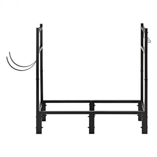 VEVOR Kaminholzregal Brennholzregal Feuerholzregal Kaminholzhalter 830 mm, für Kamin Ofen im Terrasse & Balkon, Stahlkonstruktion, Tragfähigkeit 250 kg Kapazität 164,24 L, mit Holztragetasche, Schwarz – Bild 10
