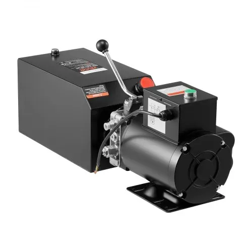 VEVOR Hydraulikpumpe Hydraulikaggregate AC 220 V, 15 Qt einfachwirkende Hydraulikeinheit, 6,3 L/min Ölfluss, max. Förderdruck 22 MPa für Muldenkipper Autowerkstätten Autohebebühnen, schwarz – Bild 10