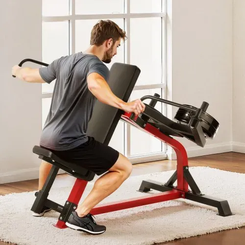 VEVOR Trainer für Brustmuskeln und hinteren Deltamuskel (Neigung), 204 kg belastbare Brustmaschine, verstellbares Fitness-Brustbank-Set, Heim-Fitnessgerät für Krafttraining mit dem Oberkörper – Bild 7