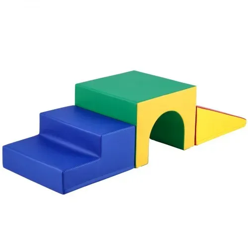 VEVOR Einzelner Tunnelkletterer, Spielset für Kleinkinder, Schaumstoff-Kletterblöcke für Kleinkinder, Kinder-Tunnellabyrinth mit Treppen und Rampe, Indoor für Kleinkinder und Vorschulkinder 3 Stück – Bild 9