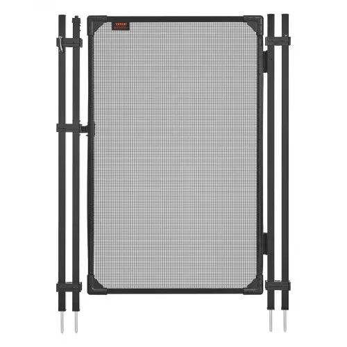 VEVOR Poolzaun Tor 1,2x0,75 m, Tür für Poolschutzzaun Kinderschutzzaun, Sicherheitstor-Set mit Selbstschließ- & Selbstverriegelungsfunktion, 352 g/m² Teslin-PVC-Gewebe, für Schwimmbecken, Schwarz – Bild 10