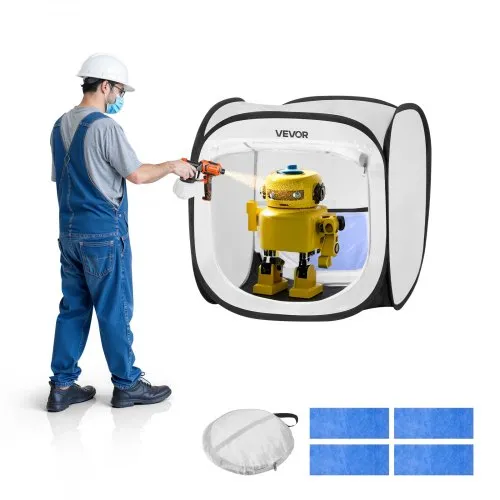 VEVOR tragbares Lackierkabinenzelt (40,5×40,5×43 cm Arbeitsbereich) Pop-Up-Sprühfarbenzelt für Sprühmalerei, wasserfeste Farbkabine für kleine Modelle Skulpturen Vasen Bilderrahmen Pop-Up-Design VEVOR tragbares Lackierkabinenzelt (40,5×40,5×43 cm Arbeitsbereich) Pop-Up-Sprühfarbenzelt für Sprühmalerei, wasserfeste Farbkabine für kleine Modelle Skulpturen Vasen Bilderrahmen Pop-Up-Design