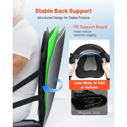 VEVOR 1 x Kajaksitz 12 mm Dicke, Gepolsterter Sitz für Stand-Up-Paddle-Board, Bootssitz mit Rückenlehne & Aufbewahrungstasche & Verstellbaren Gurten für SUP Kanu Angelboot Aufblasbares Kajak – Bild 2
