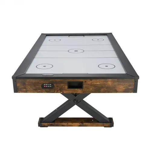 VEVOR Air Hockey Tisch (214 cm) mit 2 Pushern & 2 Pucks & elektronischem Punktezähler & X-förmigen Beinen, luftbetriebener Hockey-Spieltisch für Familienspielzimmer Partys Familientreffen Büro – Bild 8