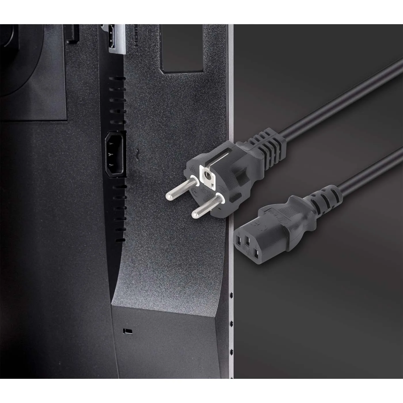 Manhattan Stromkabel C13 auf Schutzkontakt EU CEE 7/7, 5 m – Bild 6