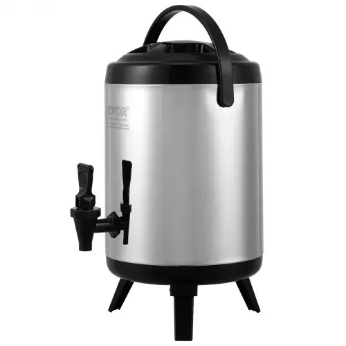 VEVOR Heiß- und Kaltgetränkespender Getränkespender 6 L, Edelstahl Heiß- und Kaltwasserbrunnen Großer Getränkespender mit Zapfen für Kaffee, Kalte Milch, Wasser, Saft usw. Isolierkanne 1-2 Personen – Bild 9