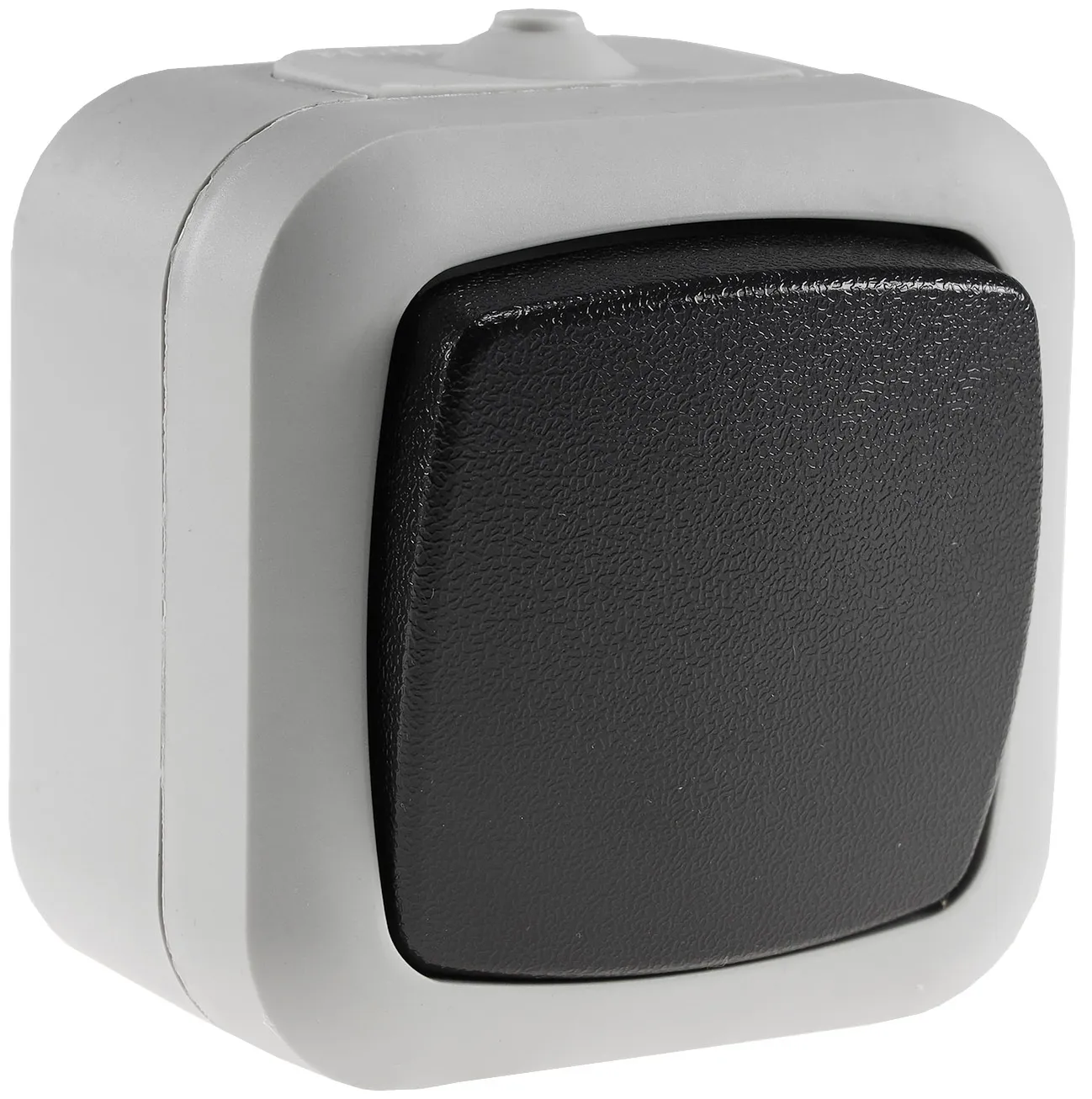 Feuchtraum Wechsel-Schalter, IP44 250V~/ 10A, inkl. AP-Rahmen, grau Feuchtraum Wechsel-Schalter, IP44 250V~/ 10A, inkl. AP-Rahmen, grau