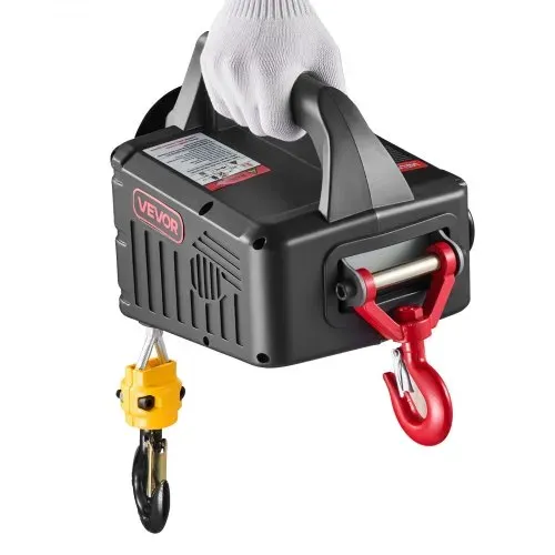 VEVOR Seilwinde Elektrisch, 2-in-1 Hebezeug, 500 kg, 1500 W Seilzug, 7,6 m Hubhöhe, 5 m/min Hubgeschwindigkeit, mit manueller & kabelgebundener Fernbedienung für Fabrik, Lagerhalle & Garage – Bild 10