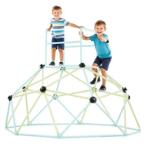 VEVOR Kletterkuppel geometrisches Klettergerüst (183 cm) breit, 270 kg belastbares Klettergerüst, Klettergerät für Kinder von 3 bis 10 Jahren Gartenspielzeug Spielplatz blau + grün VEVOR Kletterkuppel geometrisches Klettergerüst (183 cm) breit, 270 kg belastbares Klettergerüst, Klettergerät für Kinder von 3 bis 10 Jahren Gartenspielzeug Spielplatz blau + grün