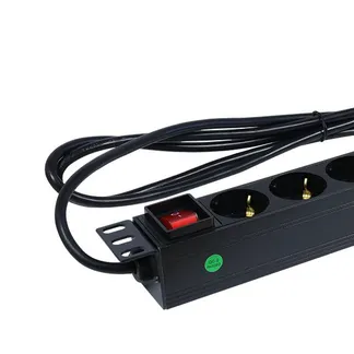 ALLNET 19″zbh. Steckdosenleiste, 9xDosen(CEE7)->Stecker(CEE7), Schalter, Schwarz, Synergy 21 ALLNET 19″zbh. Steckdosenleiste, 9xDosen(CEE7)->Stecker(CEE7), Schalter, Schwarz, Synergy 21