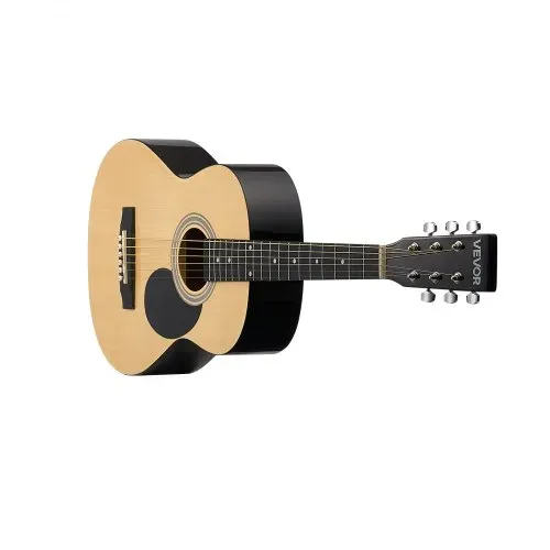 VEVOR Dreadnought Akustik Gitarre 36 in / 914,4 mm Anfängerpaket mit Gigbag Natur – Bild 10