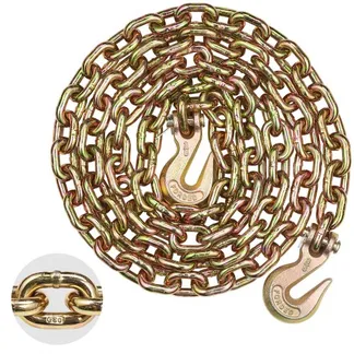 VEVOR G80 Transport-Binderkette, 3/8 Zoll x 10,3 Fuß Abschleppkette mit Gabelkopf-Greifhaken, 7100 lbs sichere Arbeitslast, Hochleistungs-Anhänger-Holztransportkette für den Transport von Abschlepp-LKW-Bindeausrüstung VEVOR G80 Transport-Binderkette, 3/8 Zoll x 10,3 Fuß Abschleppkette mit Gabelkopf-Greifhaken, 7100 lbs sichere Arbeitslast, Hochleistungs-Anhänger-Holztransportkette für den Transport von Abschlepp-LKW-Bindeausrüstung