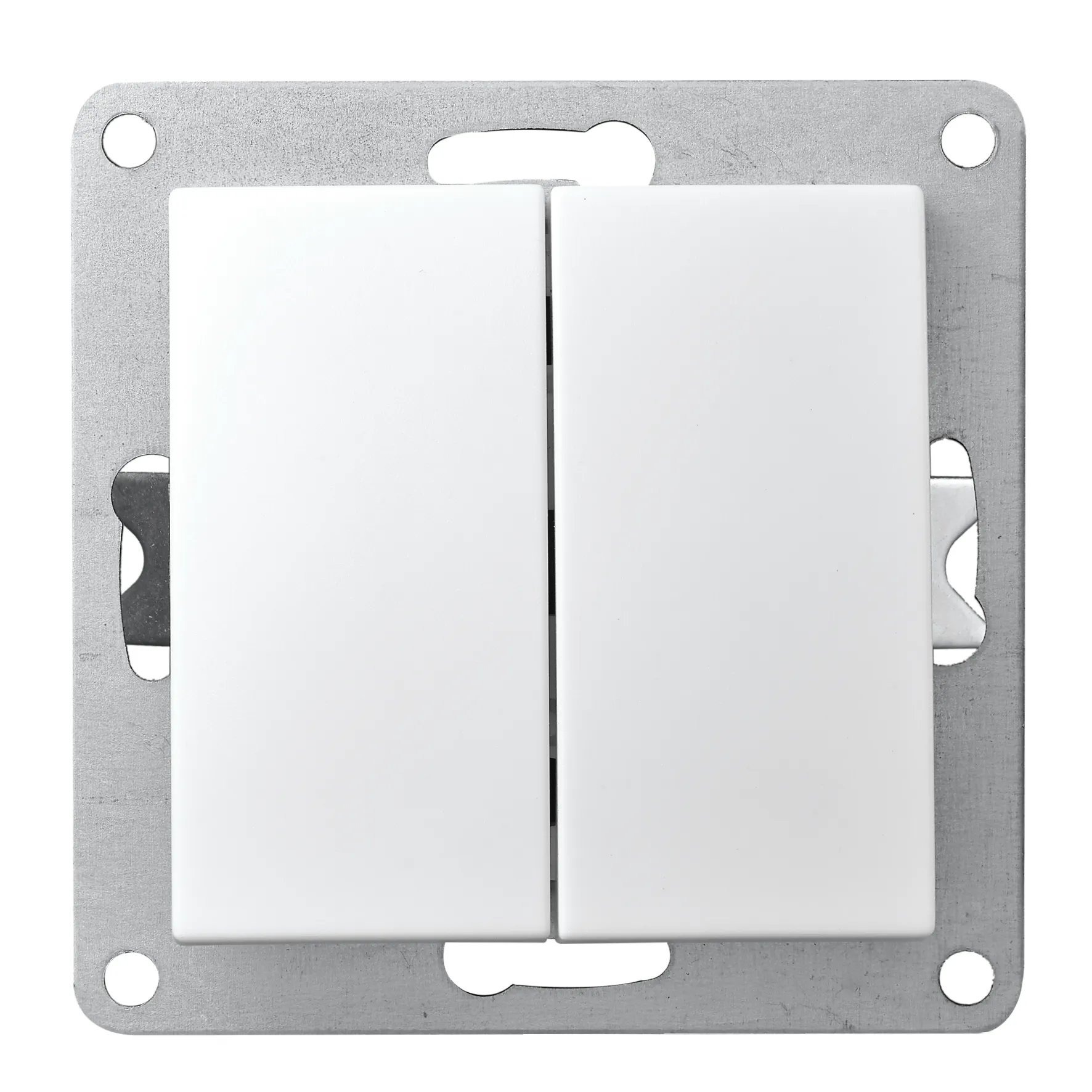 Serien-Schalter McPower “Cup“ 2-fach, 250V~/10A, UP, weiß Serien-Schalter McPower “Cup“ 2-fach, 250V~/10A, UP, weiß