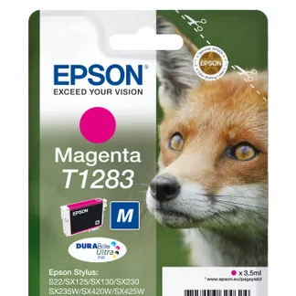 Epson Fox Singlepack Magenta T1283 DURABrite Ultra Ink Epson Fox Singlepack Magenta T1283 DURABrite Ultra Ink