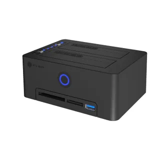 ICY BOX IB-1233CL-CR, HDD Docking & Klonstation mit Kartenlesern CF + SD und USB Hub, USB 3.2 Gen1 (5 Gbit/s) ICY BOX IB-1233CL-CR, HDD Docking & Klonstation mit Kartenlesern CF + SD und USB Hub, USB 3.2 Gen1 (5 Gbit/s)