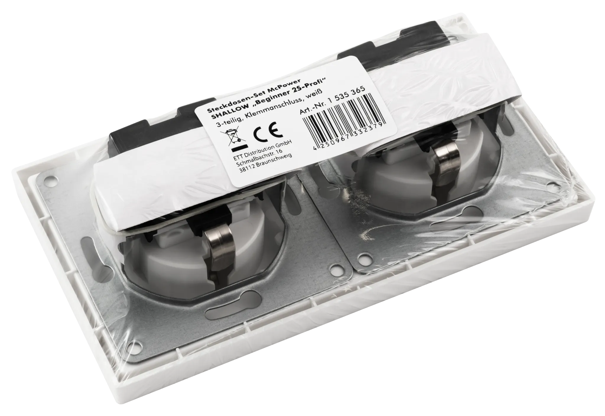 Steckdosen Set McPower Shallow ''Beginner 2S-Profi'' 3-teilig, Steckanschluss – Bild 4