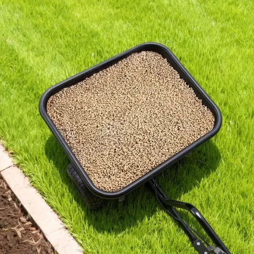 VEVOR Streuwagen 38,6 kg Fassungsvermögen, Schleuderstreuer Anhängestreuer 3 m Streubreite, Streuanhänger mit 25,4 cm Reifen, einstellbare Streumenge, Rasenstreuer für Saatgut, Dünger & Streusalz – Bild 7