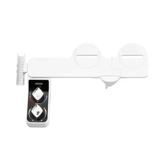 VEVOR Bidet-Toilettenaufsatz 7 mm ultradünner Toilettensitz-Aufsatz mit 2 einziehbaren Düsen (Kaltwasser / Warmwasser) & 2 Drehknöpfen & einstellbarm Wasserdruck für die Gesäß- und Intimwäsche – Bild 9