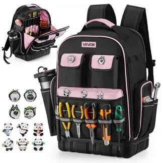 VEVOR Werkzeugrucksack, 56 Taschen, Werkzeug-Aufbewahrungs-Organizer, Backpack mit Laptopfach, Baustellenrucksack, Werkzeugtasche für Elektriker, Reparaturarbeiter & Heizungstechniker VEVOR Werkzeugrucksack, 56 Taschen, Werkzeug-Aufbewahrungs-Organizer, Backpack mit Laptopfach, Baustellenrucksack, Werkzeugtasche für Elektriker, Reparaturarbeiter & Heizungstechniker