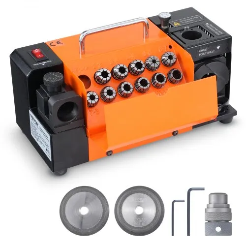 VEVOR Bohrerschleifgerät 120 W Bohrerschleifmaschine 4500 U/min Schärfstation 45# Stahl Bohrerschärfgerät 95-135° Einstellbarer Spitzenwinkel 11 Spannzangen Geeignet für Bohrerdurchmesser φ3–13 mm VEVOR Bohrerschleifgerät 120 W Bohrerschleifmaschine 4500 U/min Schärfstation 45# Stahl Bohrerschärfgerät 95-135° Einstellbarer Spitzenwinkel 11 Spannzangen Geeignet für Bohrerdurchmesser φ3–13 mm