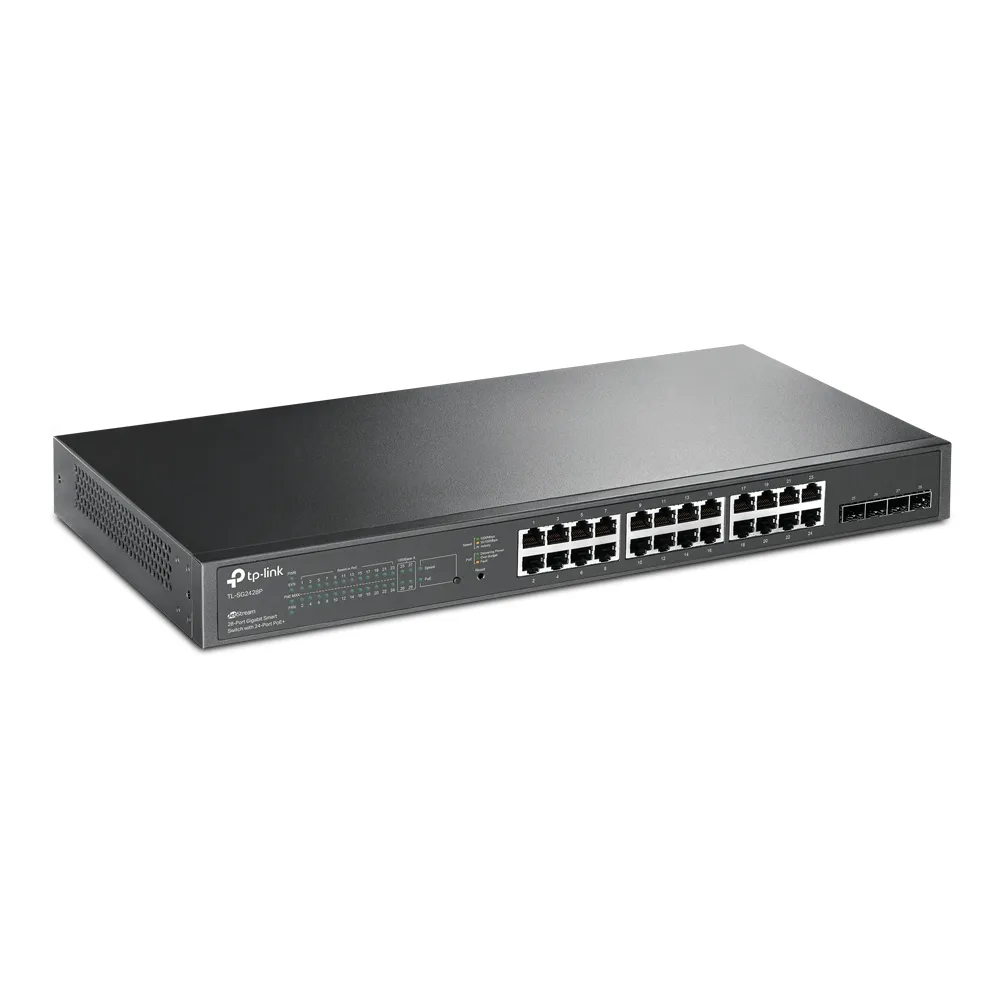 TP-Link Switch full managed Layer2+ 28 Port • 24x 1 GbE • 4x SFP • PoE Budget 192 Watt • 24x PoE at • 2x SFP • 19” • Omada • SG2428P – Bild 2