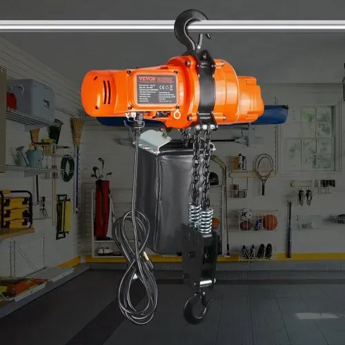 VEVOR Elektrischer Kettenzug, 998 kg Tragkraft, 3 m Hubhöhe, Seilhebezug, einphasige elektrische Seilwinde mit G80-Kette, 3 m Kabelfernbedienung, Ideal für Garagen, Geschäfte, Hotels – Bild 7