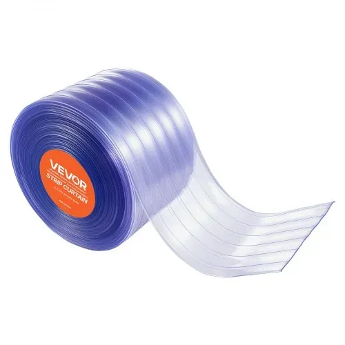 VEVOR PVC-Streifenvorhang, 45,72 m Länge x 30 cm Breite, Lamellenvorhang, Meterware, -20 °C bis 60 °C Vorhangstreifen für Türen von Supermärkten, Garagen, Lagerhallen, Tierhäusern, gerippt – Bild 10