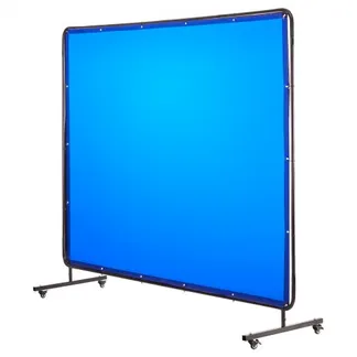 VEVOR Schweißvorhang, 1740×2340 mm Schweißschutzwand, flammhemmende Vinyl-Schweißschutzwand mit feststellbaren Schwenkrädern und 6-stufigem UV-Schutz für Werkstatt-/Industrieeinsatz, Blau VEVOR Schweißvorhang, 1740×2340 mm Schweißschutzwand, flammhemmende Vinyl-Schweißschutzwand mit feststellbaren Schwenkrädern und 6-stufigem UV-Schutz für Werkstatt-/Industrieeinsatz, Blau