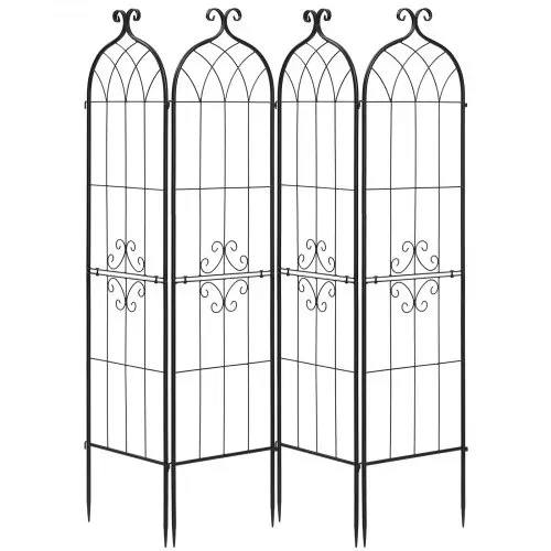 VEVOR Rankgitter, 152x40,5 cm 4er-Pack, Metall Rankhilfe mit Pulverbeschichteter Oberfläche & Verriegelungsmechanismus, Kletterhilfe, Garten Spalier, Pflanzengitter für Blumen, Gemüse & Rosen – Bild 10