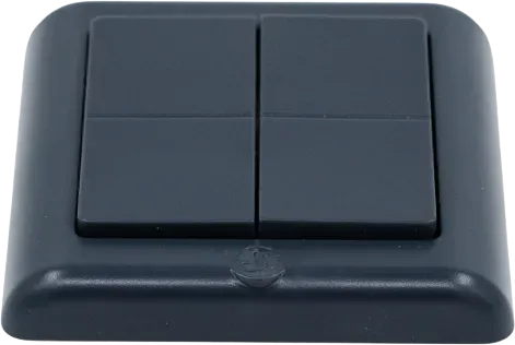 Shelly · Plug & Play · "BLU Wall Switch 4 ZB DK" · Wandtaster · 4-fach · 16 Aktionen · Grau – Bild 2