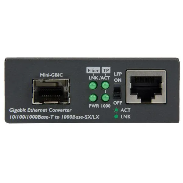StarTech.com Gigabit Ethernet Glasfaser Medienkonverter mit offenem SFP Steckplatz – Bild 2