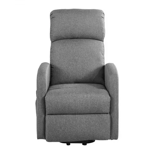 VEVOR Fernsehsessel Elektrisch, Relaxsessel Stufenlose Verstellung, Seniorensessel mit Leinenbezug, Hochelastischem Schaumstoff, Seitentaschen, Fernbedienung, Massagesessel, Hellgrau – Bild 10