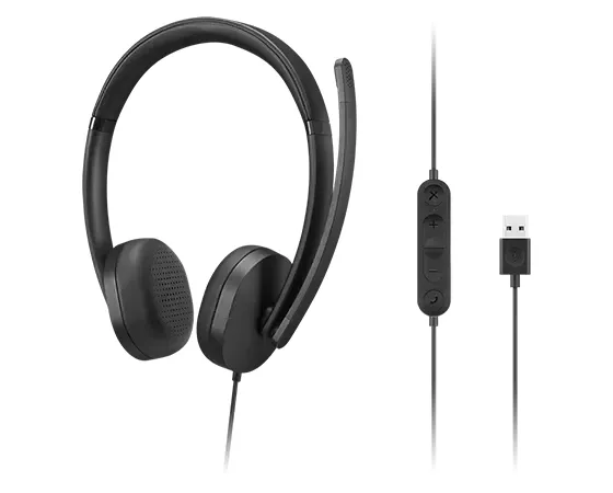 Lenovo 4XD1P83425 Kopfhörer & Headset Kabelgebunden Kopfband Anrufe/Musik USB Typ-A Schwarz – Bild 2