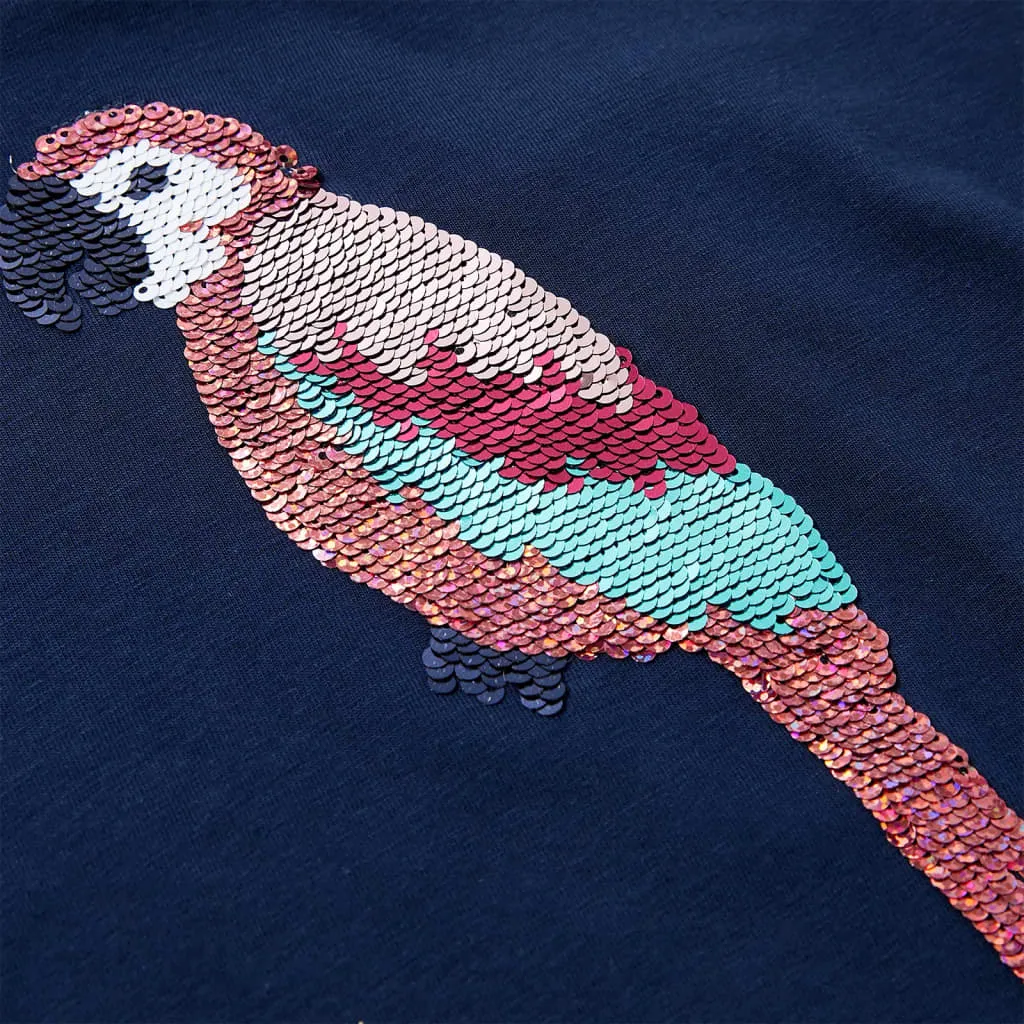 vidaXL Kinder-T-Shirt Marineblau 140 – Bild 4