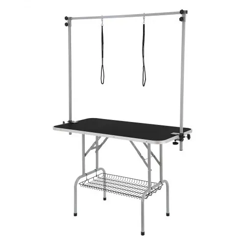 VEVOR Trimmtisch 1300x617x1818mm Schertisch Edelstahl Hundepflegetisch 150kg Tragfähigkeit Frisiertisch Hund Faltbar Tierpflegetisch 1137,9x609,6mm Desktop Ideal für Baden Trimmen Trocknen Bürsten – Bild 9